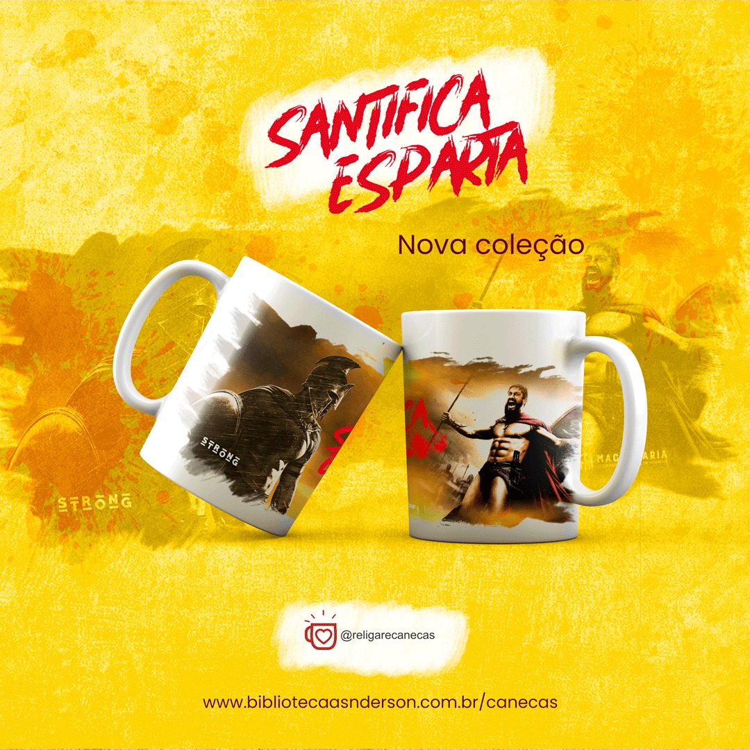 CANECA SANTIFICA ESPARTA - (BRANCA)